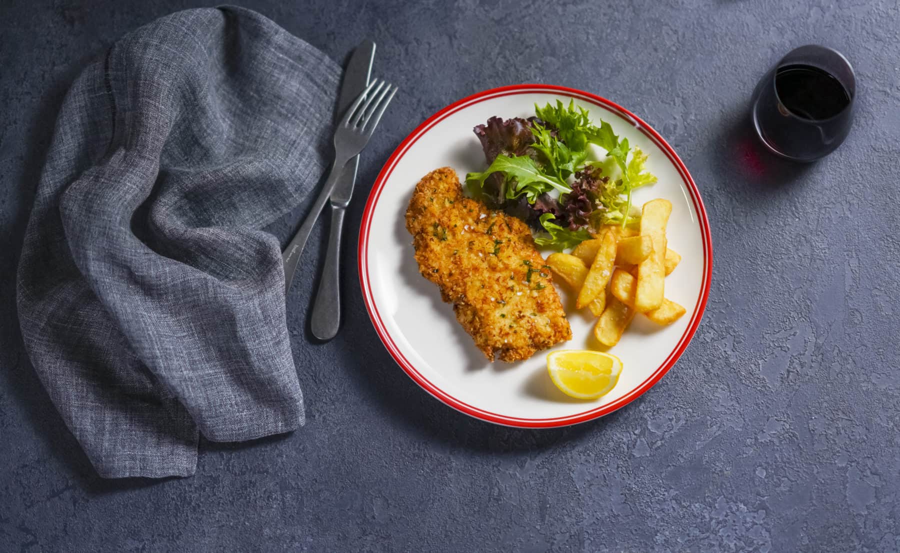 Haloumi and Herb Crumbed Pork Schnitzel