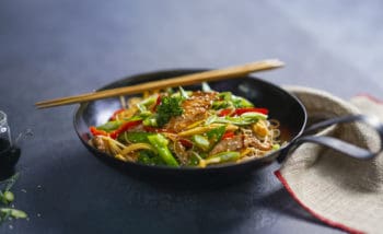 Japanese pork, veggie & soba stir-fry