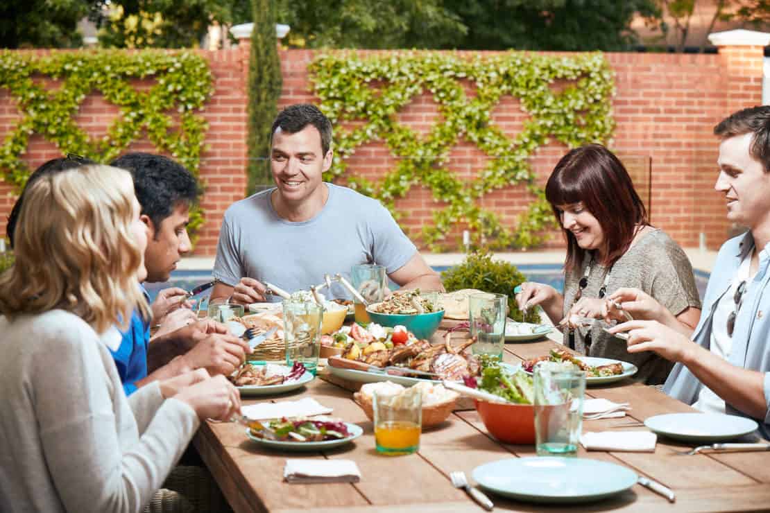 People having lunch together